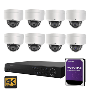 PK-81884 (Hikvision Generic 8ch/4k NVR with 8 x 4K/8MP Dome IP Camera + 4TB)
