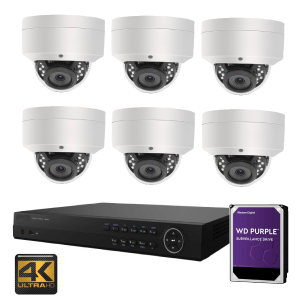 PK-81864  (Hikvision Generic 4ch/4k NVR with 6 * 8MP Dome IR Camera + 4TB HDD)