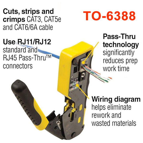 TO-6088 (Modular Plug Pocket Crimper for RJ45 / RJ11 / RJ12) - Image 3