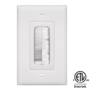 HJ8891 (Wall Plate With Single Brush Pass-through)