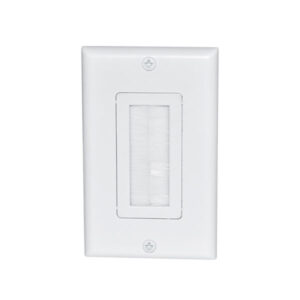 FP-8891-10 (Wall Plate With Single Brush Pass-through cables over the drywall)