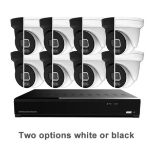 PA-83884 (CTVISION 4K 8ch A.I. NVR + 8 x 8MP A.I. Active Deterrence Colour Night-Vision Turret Camera + 4TB HDD - White)