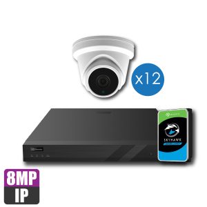 PU-831612-4T (CTVISION 4K 16ch NVR + 12 x 8MP Turret IR Camera + 4TB HDD)