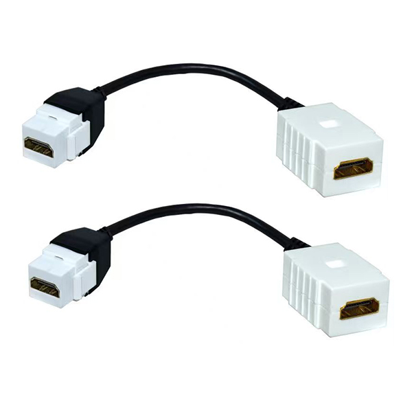 HDMI 4K Keystone Jack with 15cm pigtail (Two Pack)
