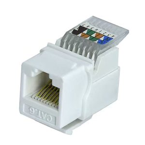 K6-M120W (CAT.6 RJ45 Toolless Keystone jack -25 Pack) White